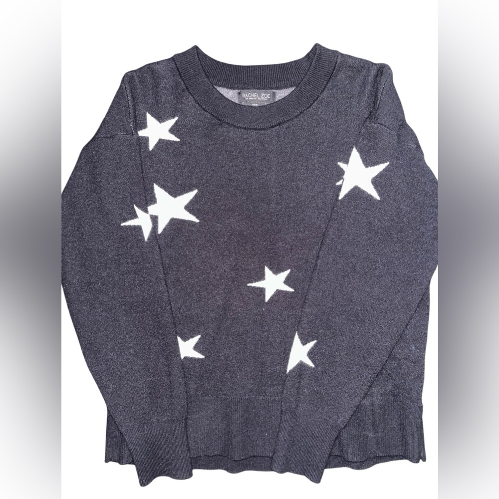 Star Patterned Gray Sweater- Brand Rachel Zoe